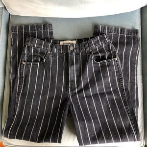 Reformation Jeans (black & white stripe)